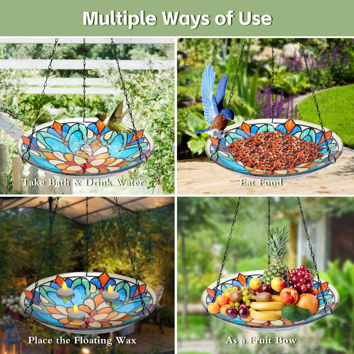 MUMTOP rust-proof hanging chain ensures durable year-round use.