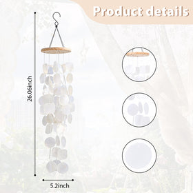 MUMTOP Shell Wind Chimes adding beachy charm to yard and balcony.