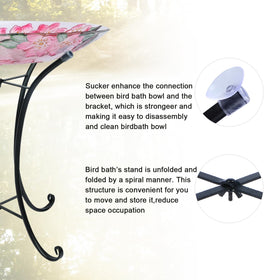 MUMTOP cardinal decor birdbath adds color and focal point to your garden.
