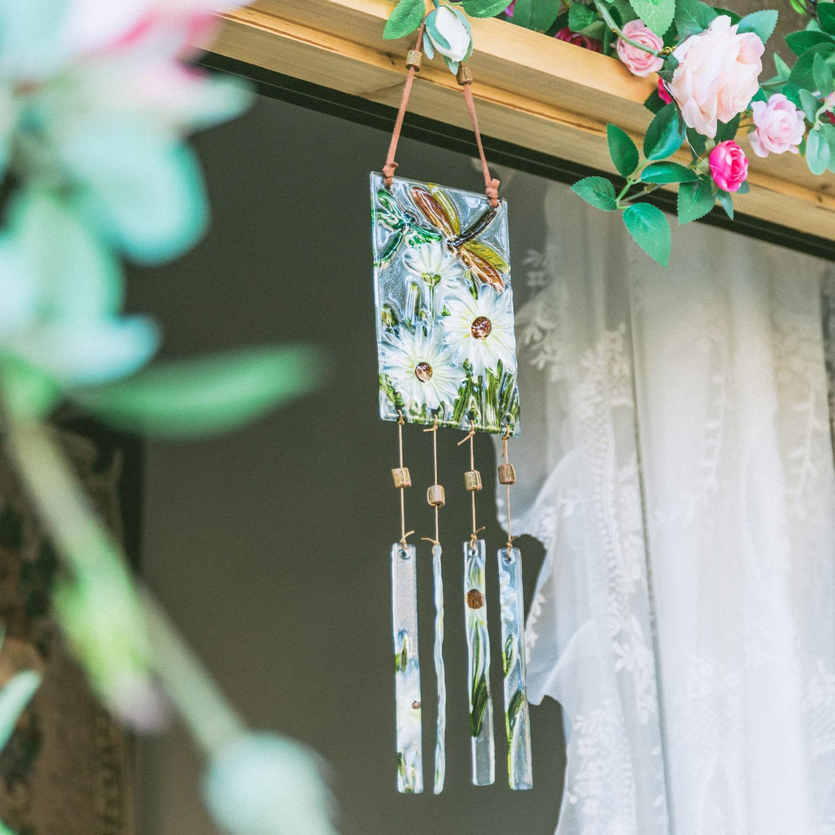 Calming, subtle chimes add peaceful atmosphere without overpowering space