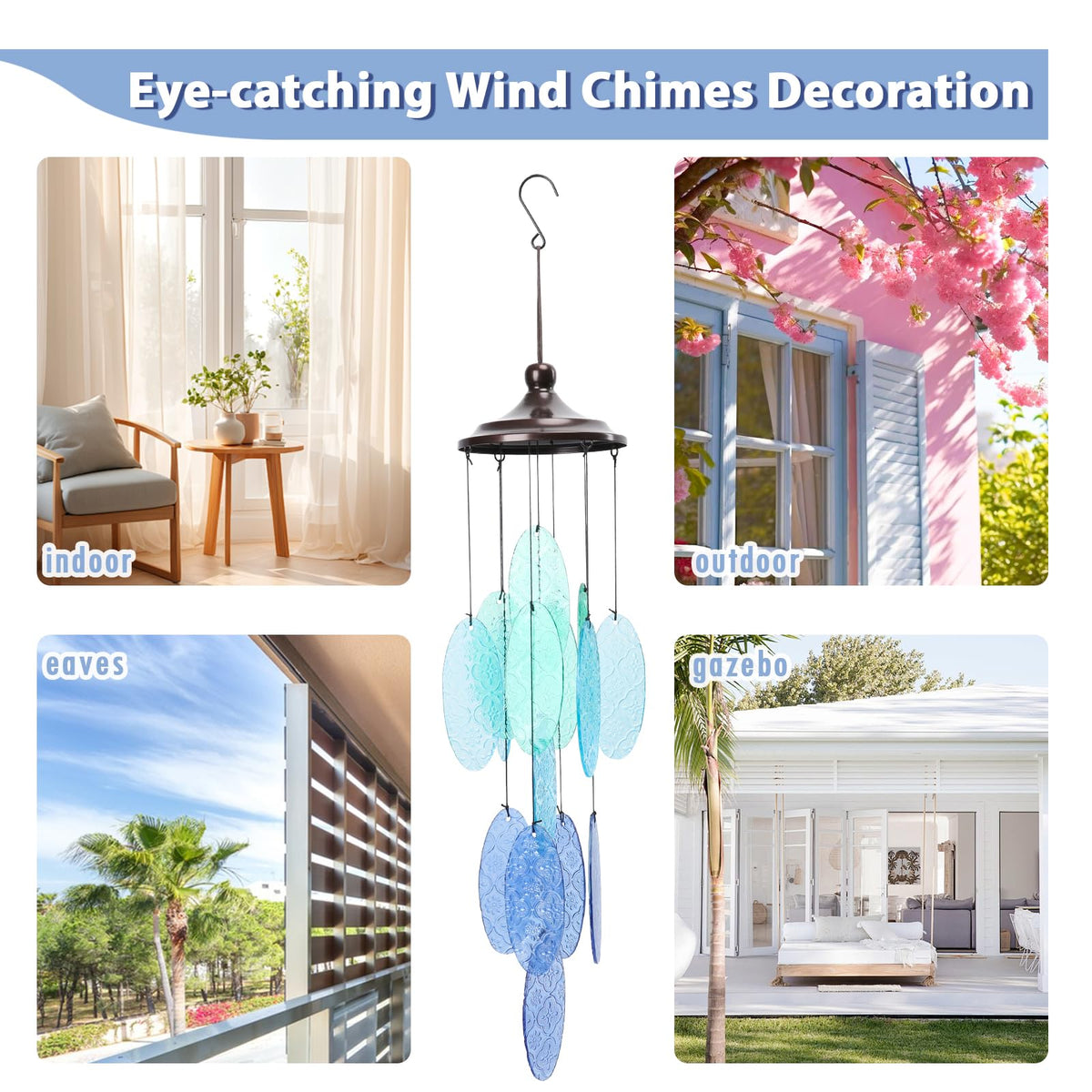 MUMTOP wind chimes create a soothing soundscape in outdoor spaces