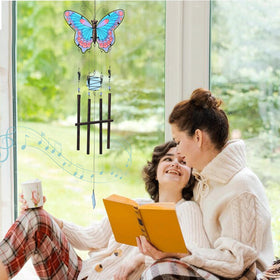 MUMTOP window decoration wind chimes, gentle sound from interior-facing placements.