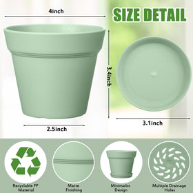 Mumufy 4-inch plant pot top view for small plants.