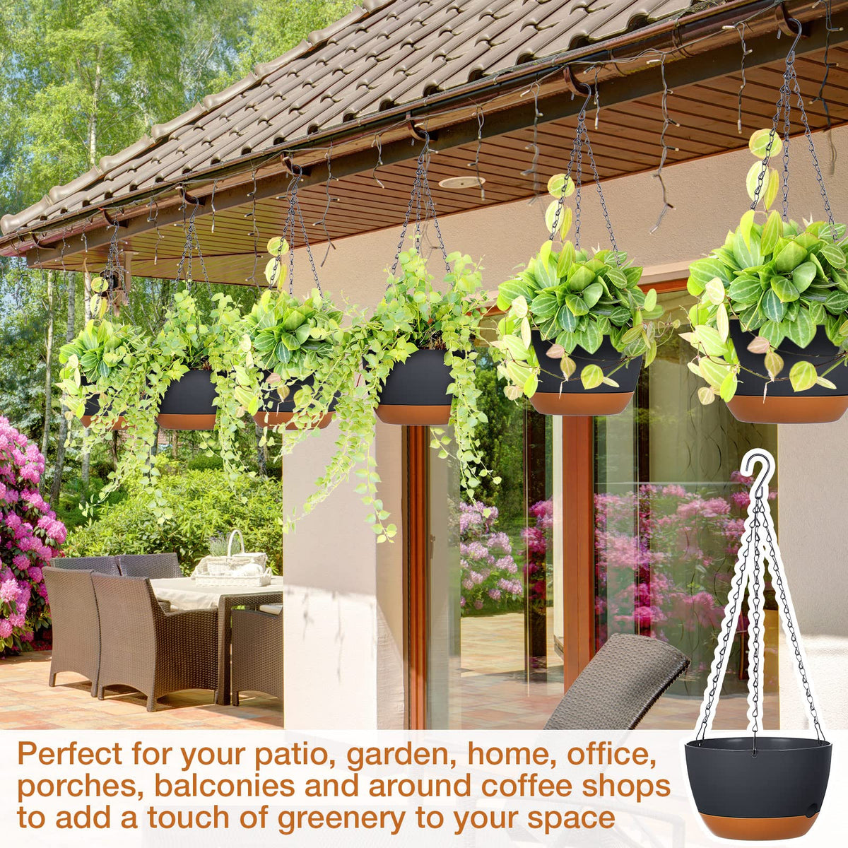 Mumufy 8-inch indoor outdoor planter fits many decor styles.