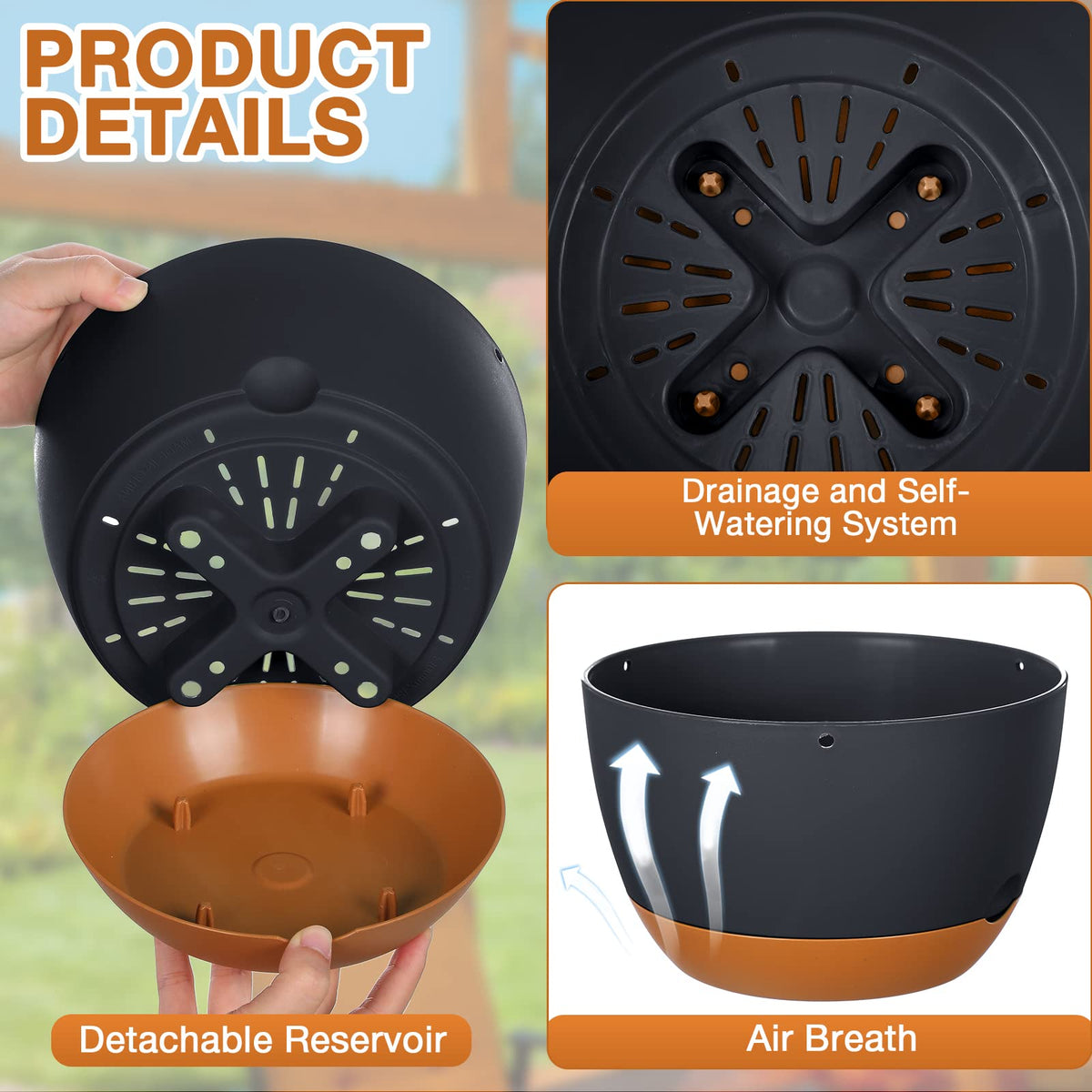 Mumufy hanging planter with chain included for easy installation.
