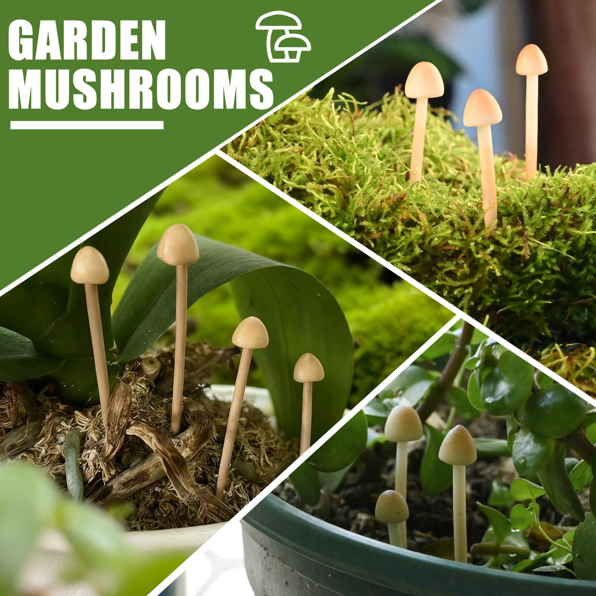 Detail-rich fairy garden mushrooms by Mumutie for miniature landscapes.