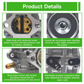 Munirater carburetor side view highlights durable build and precise connections