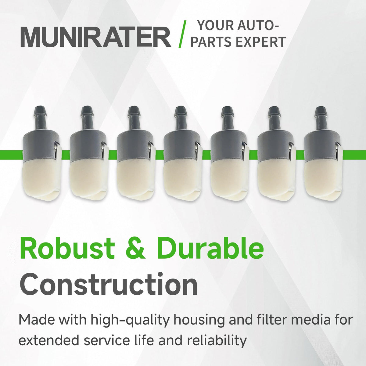 Munirater packaging shows 25 filters for maintenance