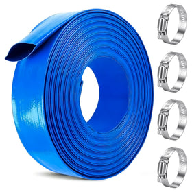 MUSCCCM 2-inch x 100-foot pool backwash hose in use for efficient drainage.