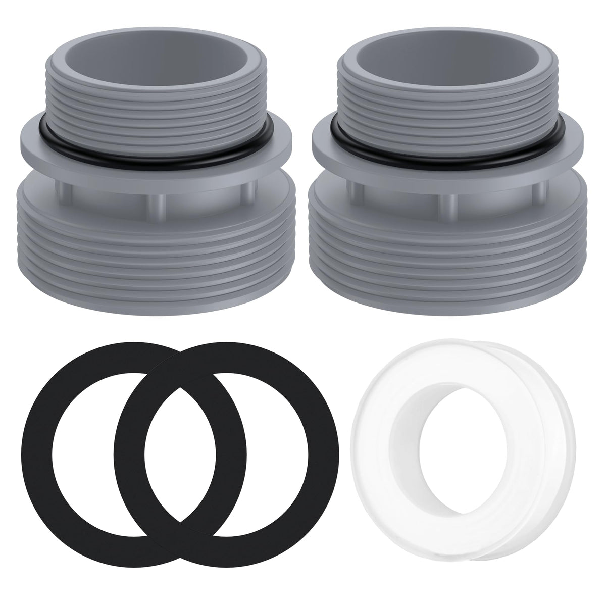 MUSCCCM 4560 pool hose adapter showing 40 mm to 1-1/2 inch join for secure filtration