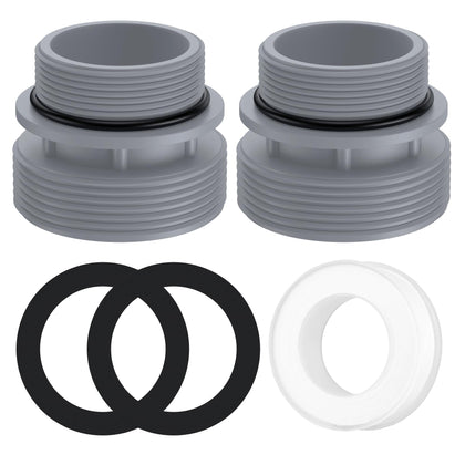MUSCCCM 4560 pool hose adapter showing 40 mm to 1-1/2 inch join for secure filtration