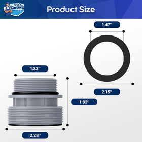 MUSCCCM 4560 conversion kit connects Intex and Hayward pumps with durable seals