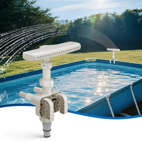 MUSCCCM pool fountain 360° spray in action for cooling and fun