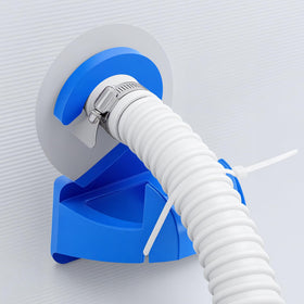 MUSCCCM pool hose holder setup demonstrates stable above-ground pool support.