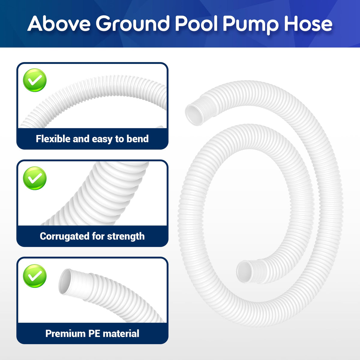 MUSCCCM hose primed by filling with water for steady flow and reduced air.