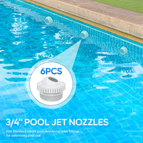 Standard return fittings compatibility for in-ground pools.