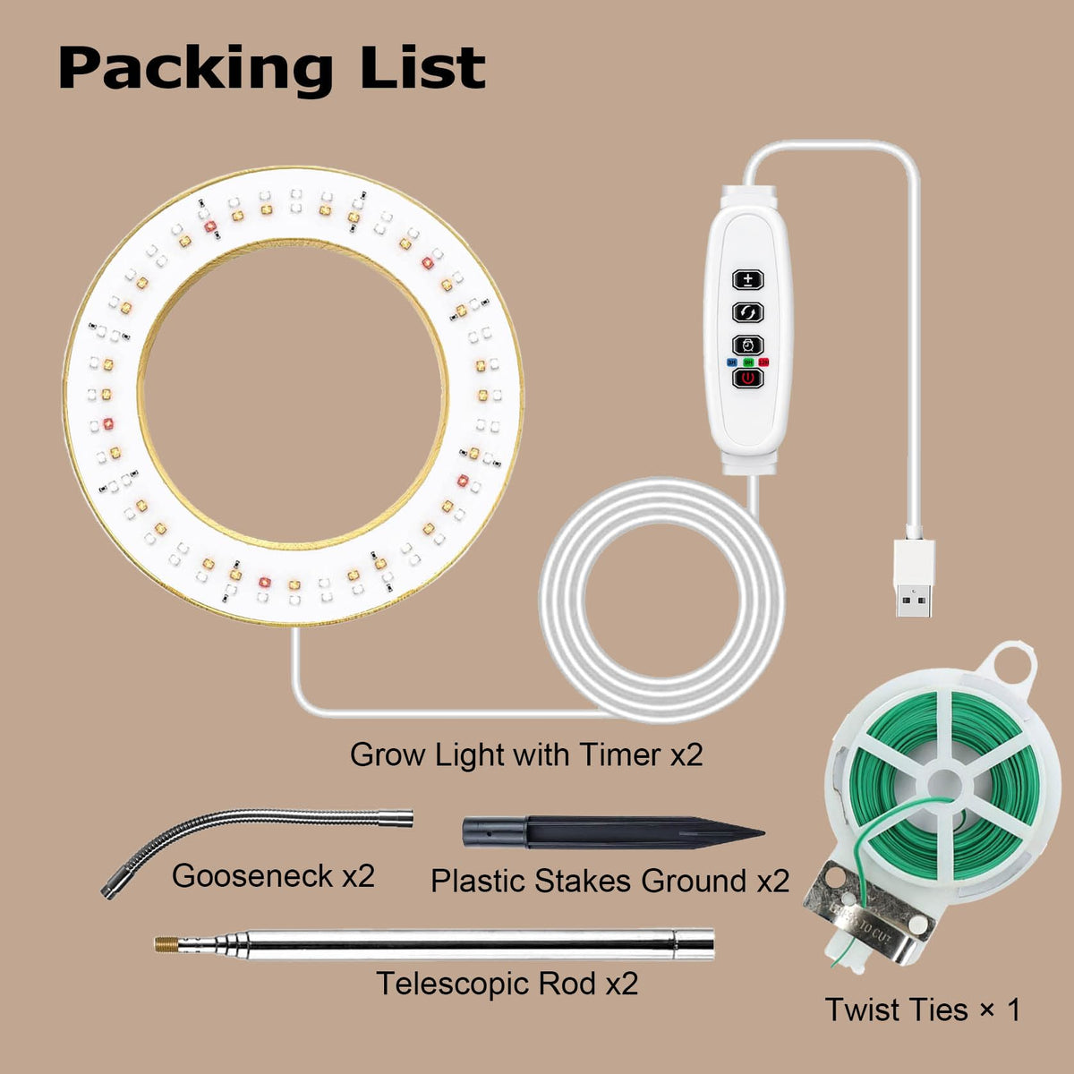 MUSELUCE grow light 360 degree gooseneck directs light precisely