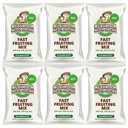 MushroomMediaOnline fast-fruiting pellets enable quick mushroom cultivation in a 10 lb bag