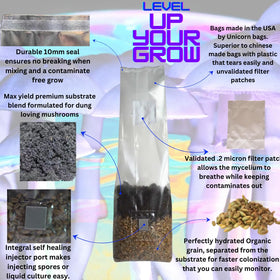 MushroomSpawnStore all-in-one grow bag for clean, compact mushrooms.