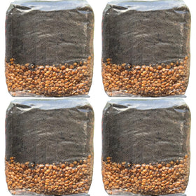 MushroomSpawnStore grain-and-manure bag supports robust mushroom growth.