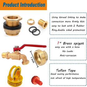 Musibo faucet with gasket installed for rain barrel connections