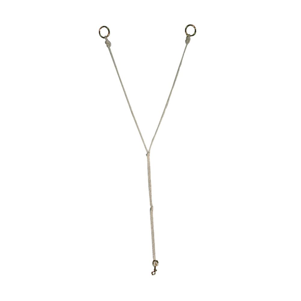 Mustang String Training Fork in white poly with brass hardware for precise training sessions