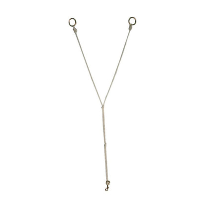 Mustang String Training Fork in white poly with brass hardware for precise training sessions
