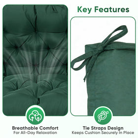 MusyVocay backrest porch swing cushion maintains shape and support