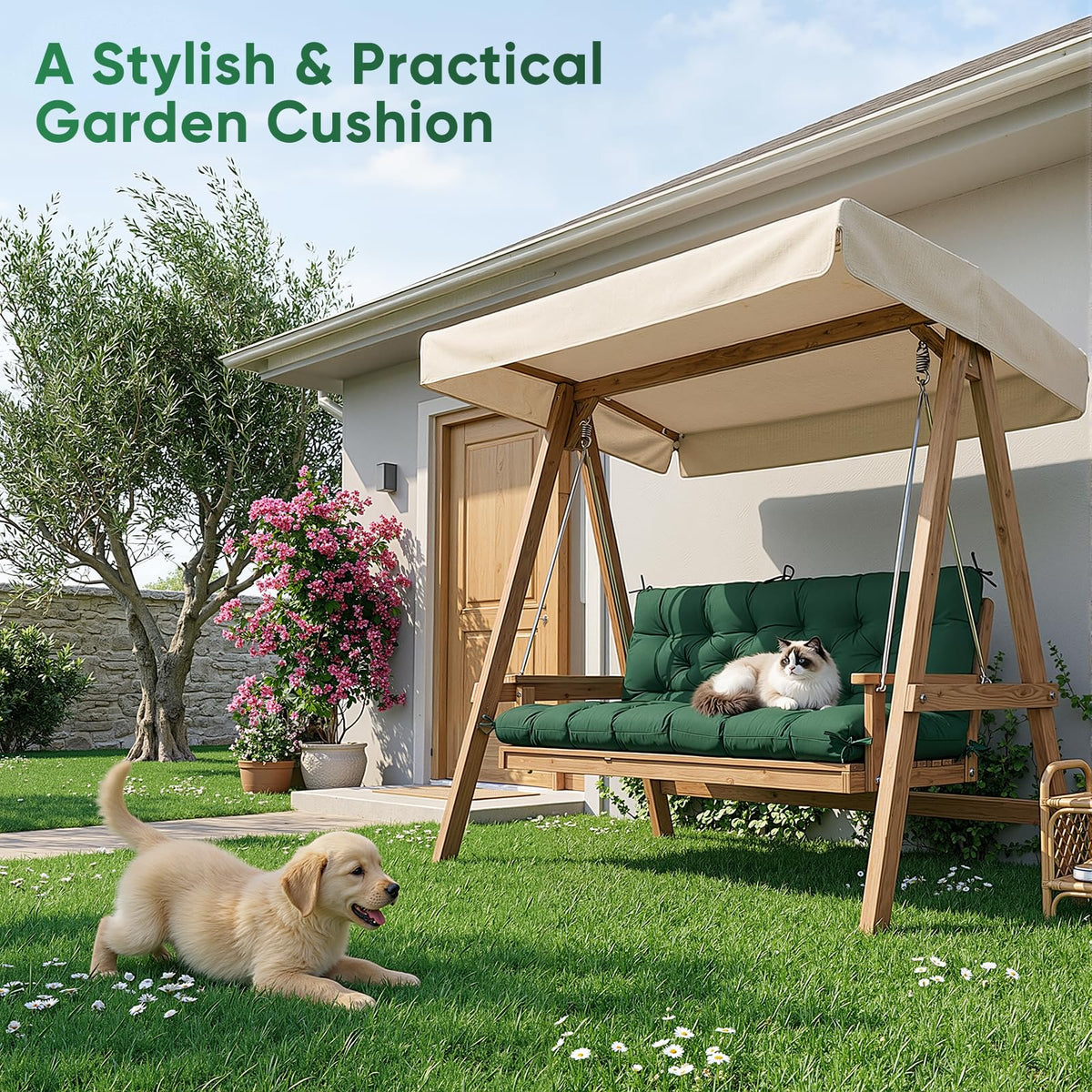 MusyVocay dark-green porch swing cushion ideal for patios