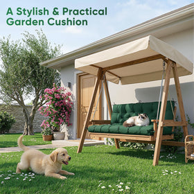 MusyVocay dark-green porch swing cushion ideal for patios
