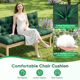 MusyVocay UV-resistant porch swing cushion preserves color in sun