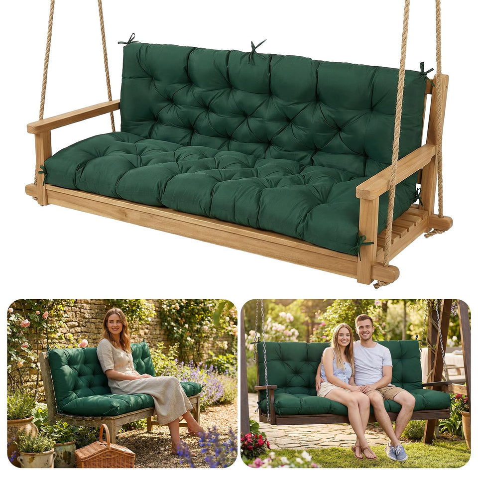 MusyVocay waterproof porch swing cushion 60x40 for durable outdoor use