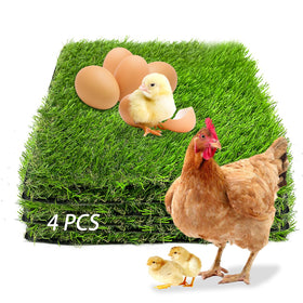 MUYG washable nesting pads in coop help keep eggs clean and bedding simple.