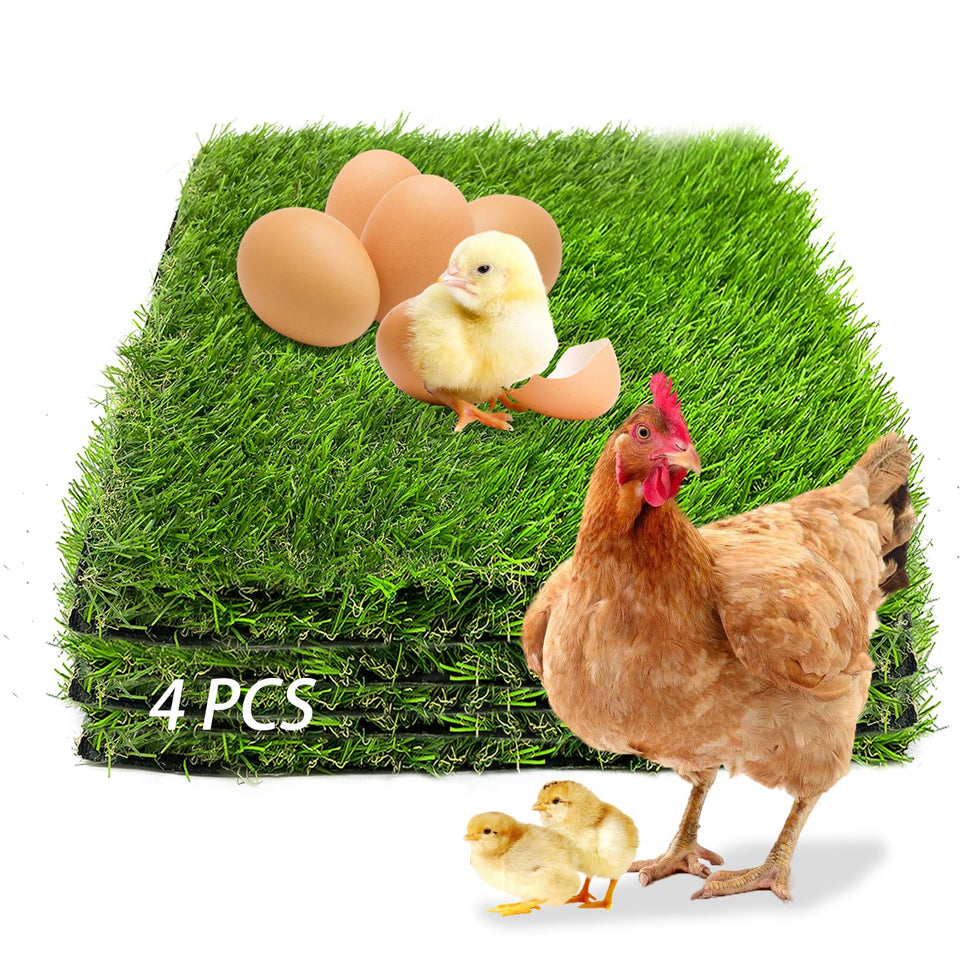 MUYG washable nesting pads in coop help keep eggs clean and bedding simple.