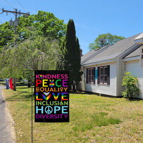 Gift-ready Muwodut Pride Garden Flag celebrating inclusion.