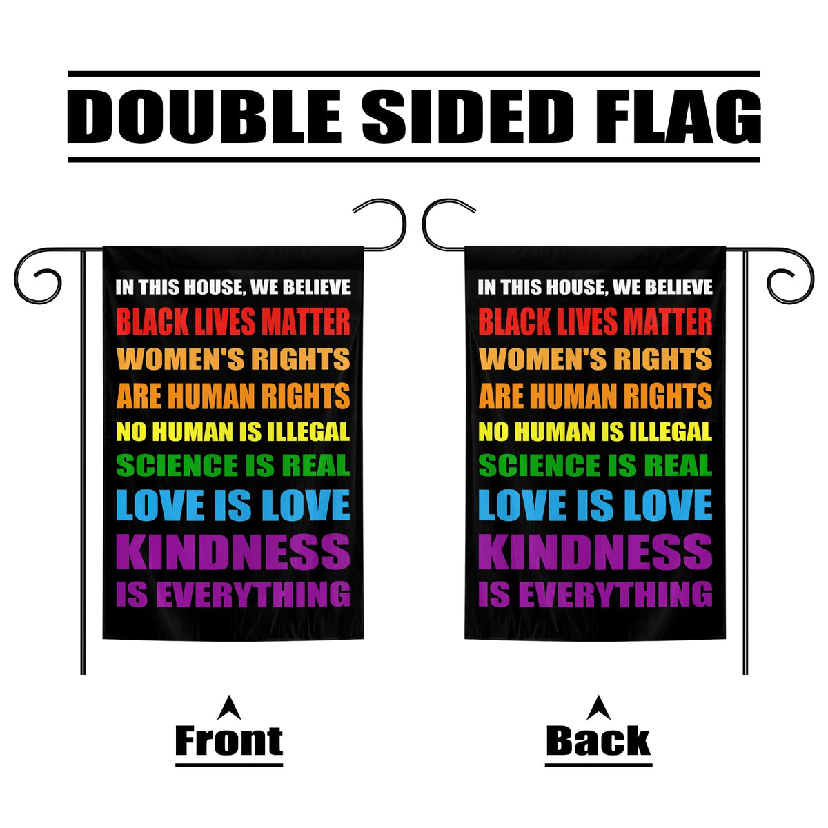 Muwodut flag with crisp digital print ensures clear equality messaging.
