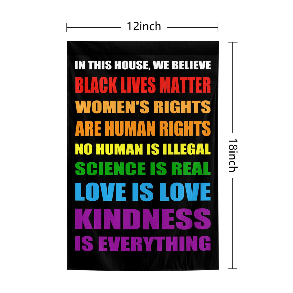 Muwodut Pride flag durable polyester suitable for year-round outdoor use.