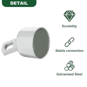 MUXHEL 8-piece pack end cap set for stable chain-link fencing.