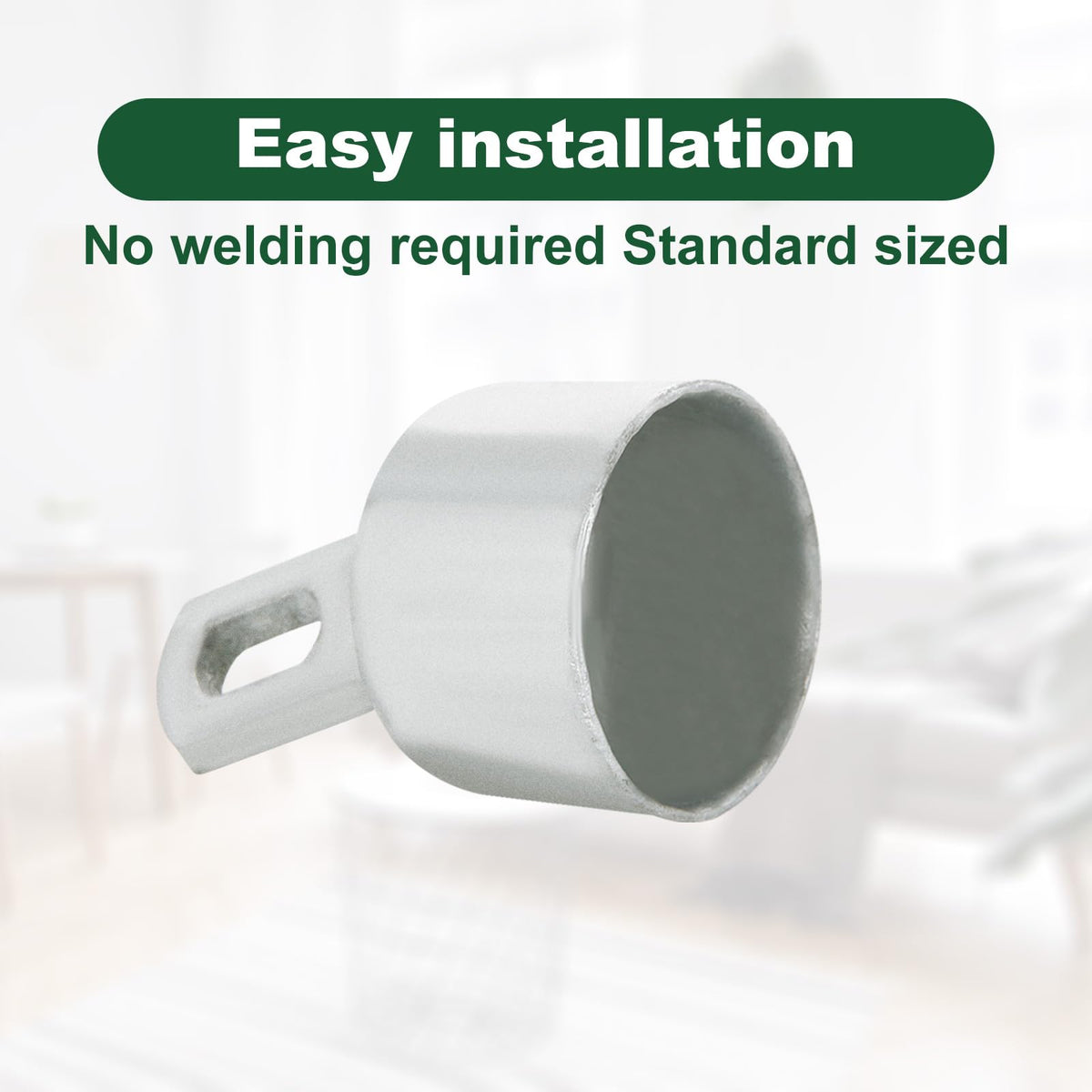 MUXHEL end cap attachment demonstrates strong fit with 1-5/8 inch rails.