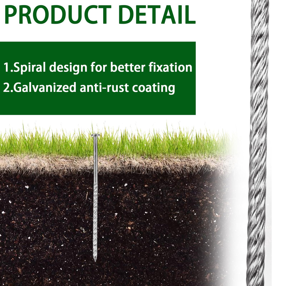 MUXHEL galvanized steel landscape nails resist rust for long-lasting outdoor projects
