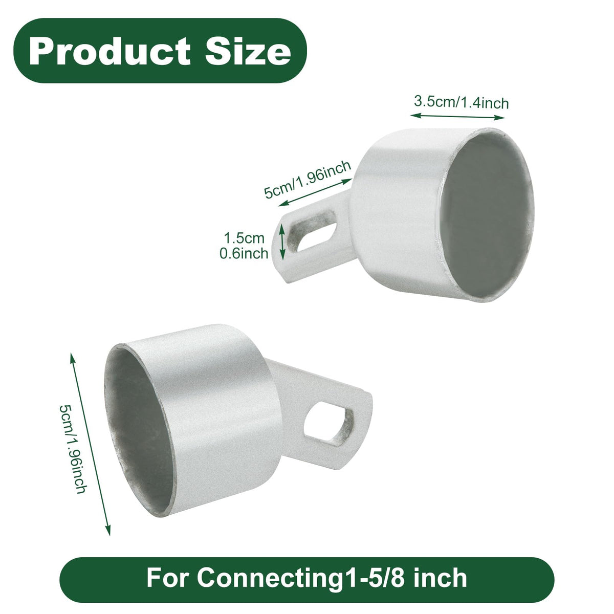 MUXHEL galvanized end cap closeup highlights corrosion resistance and durability.