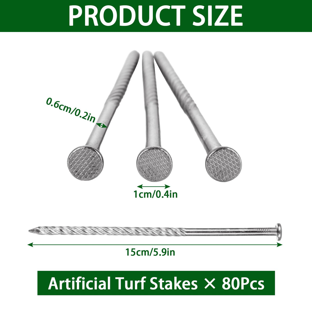MUXHEL spiral ground spikes ensure stable anchoring for durable lawn setups