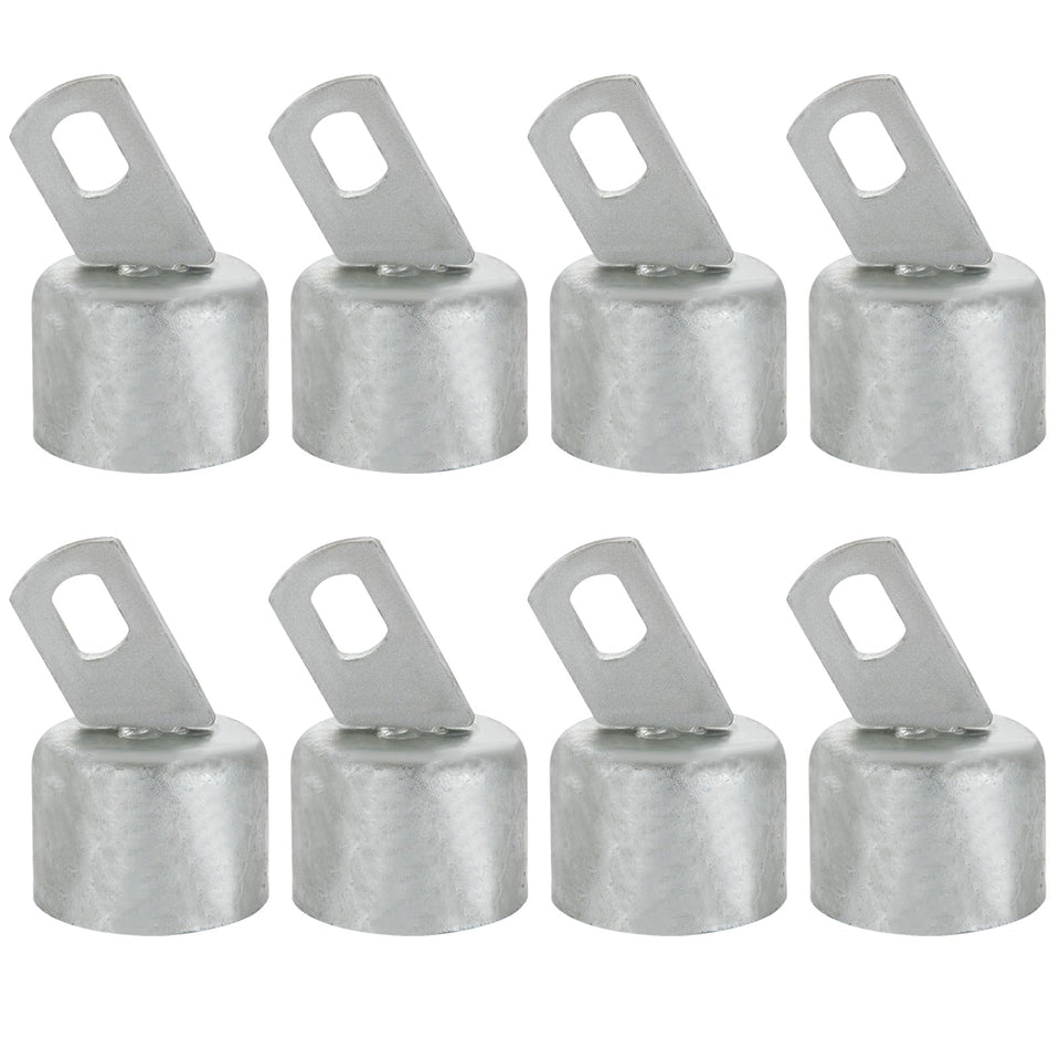 MUXHEL top rail end cap for 1-5/8 inch steel rail ensures secure fence connection.