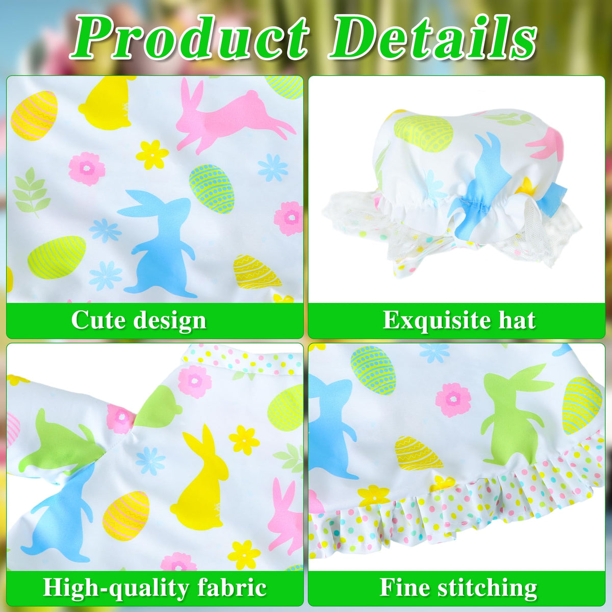 Muximud Easter goose outfit patterned clothes bring colorful bunny and egg accents to your yard.