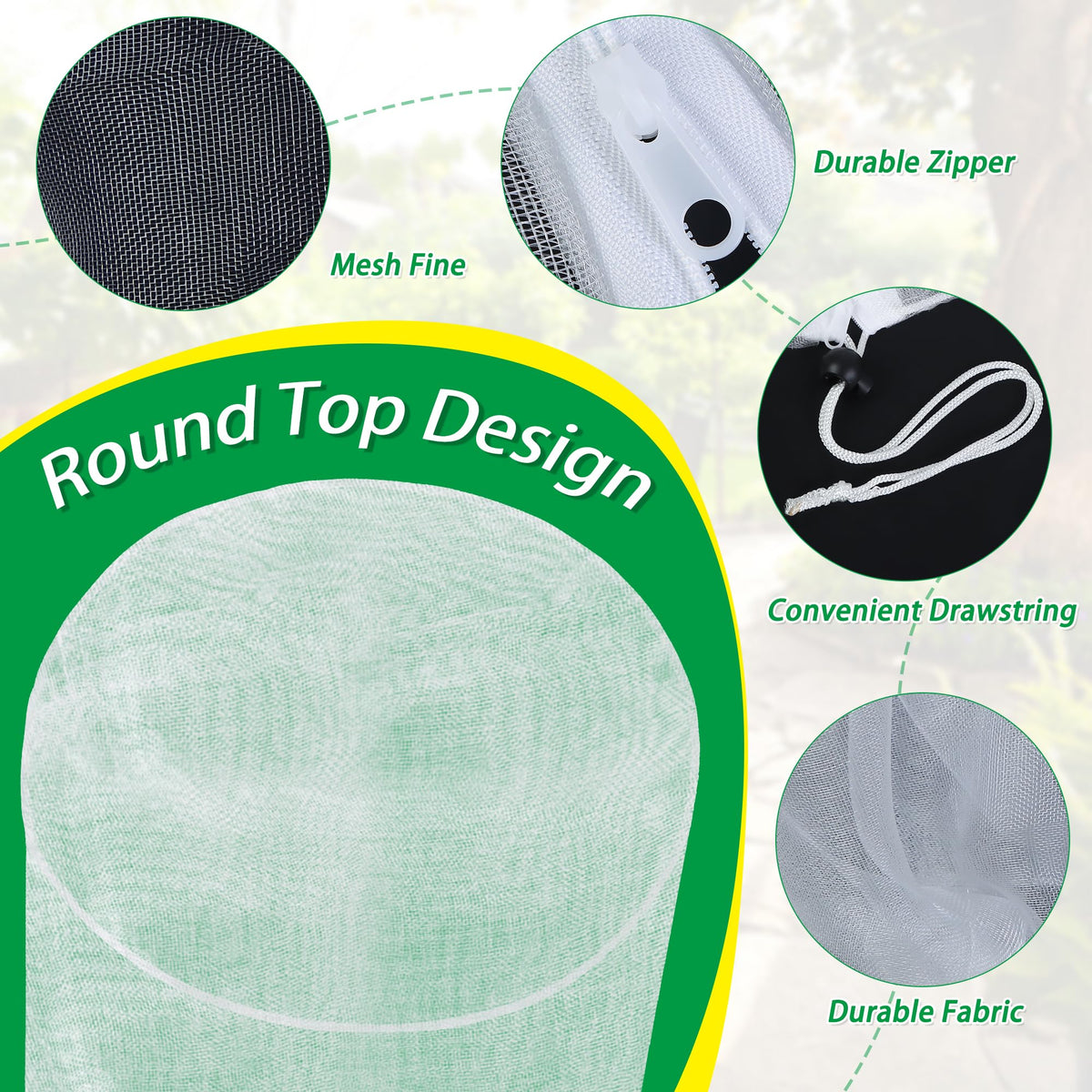 Muximud planter tower netting close-up showing breathable mesh