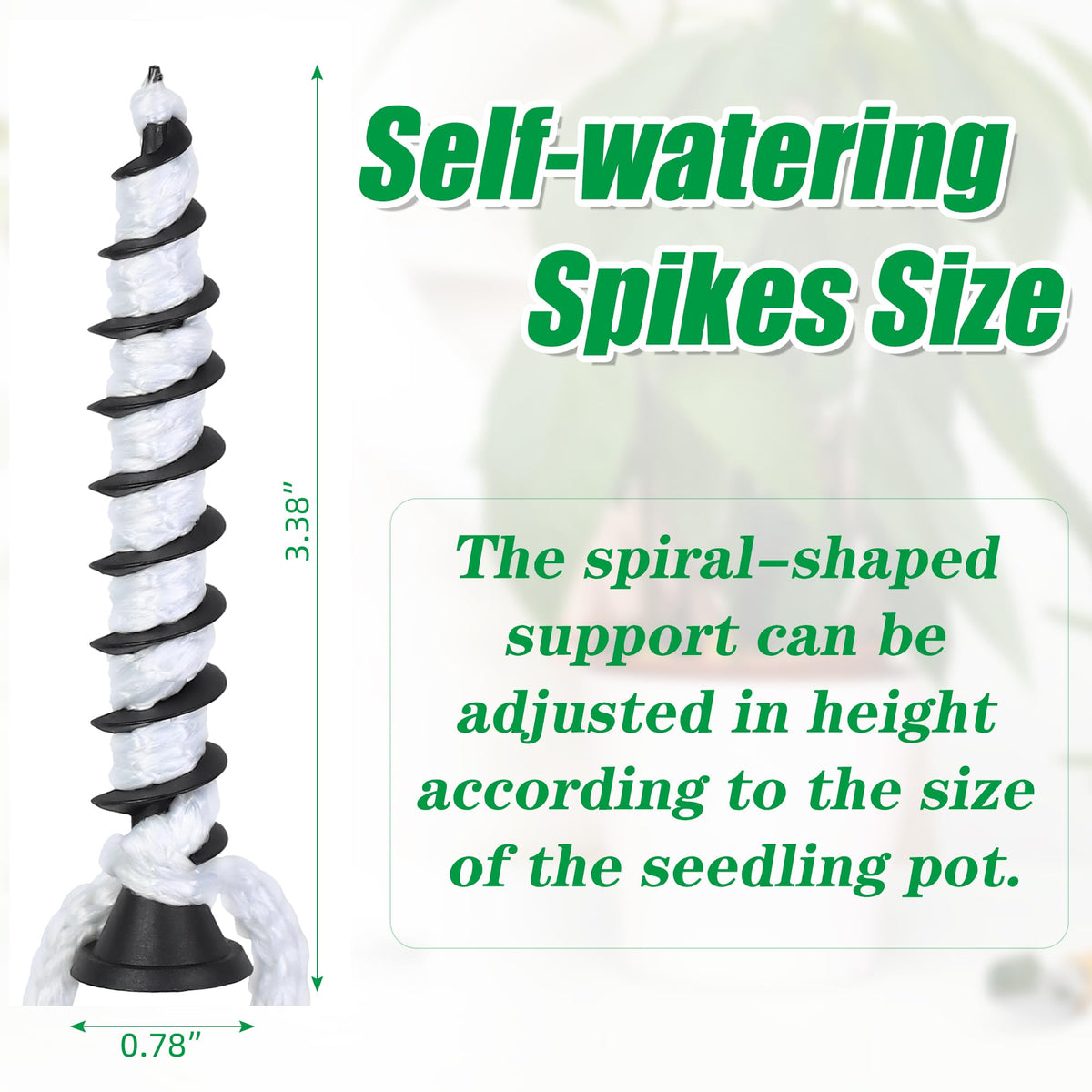 Muximud spike installed in pot for consistent soil moisture delivery