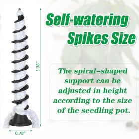 Muximud spike installed in pot for consistent soil moisture delivery