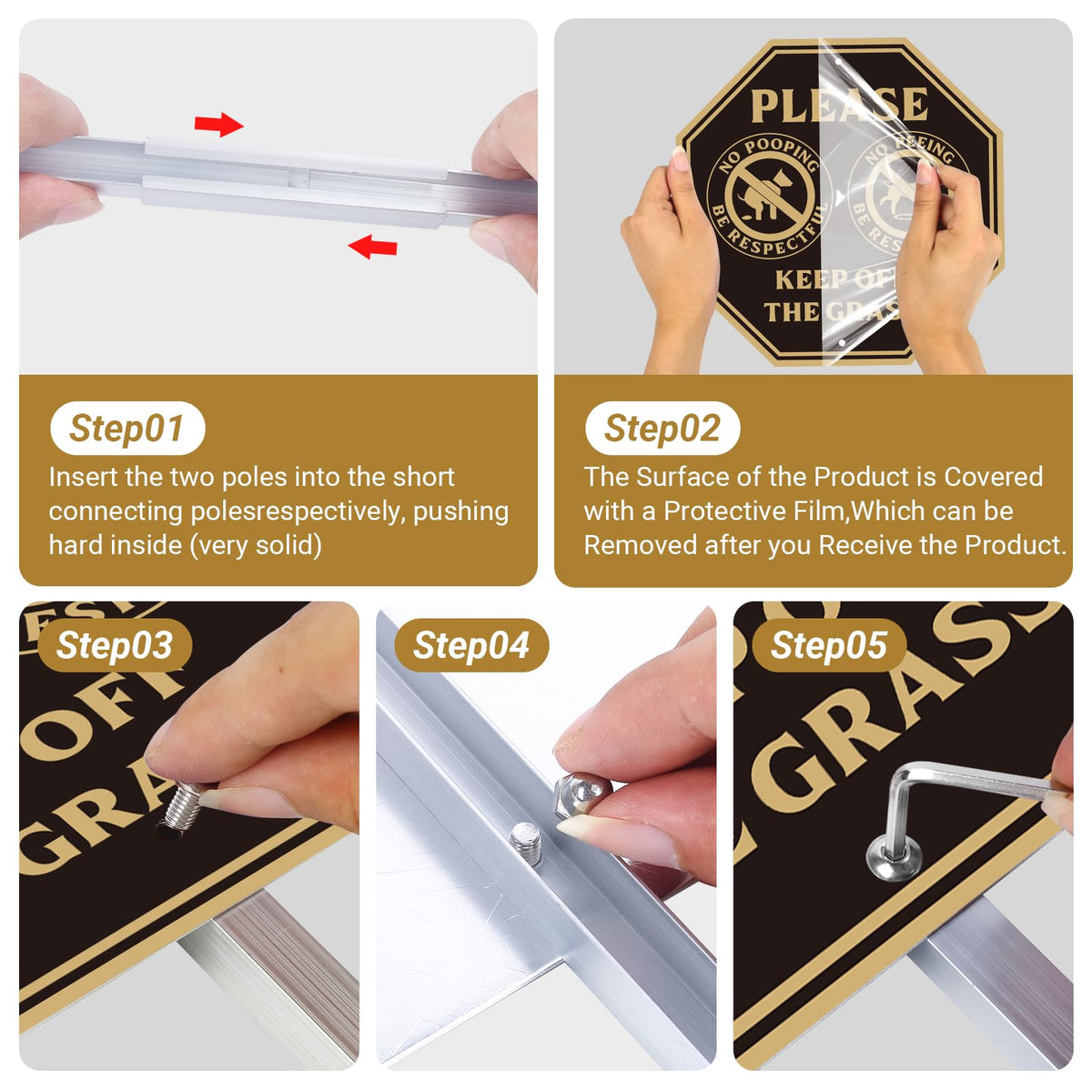 MUXYH Fade-resistant finish keeps messages legible across seasons and time.