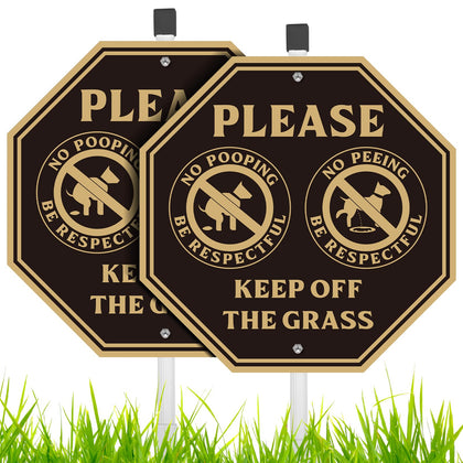 MUXYH No Poop No Pee Sign 10x10 with stake promotes cleaner yards and clear pet boundaries.