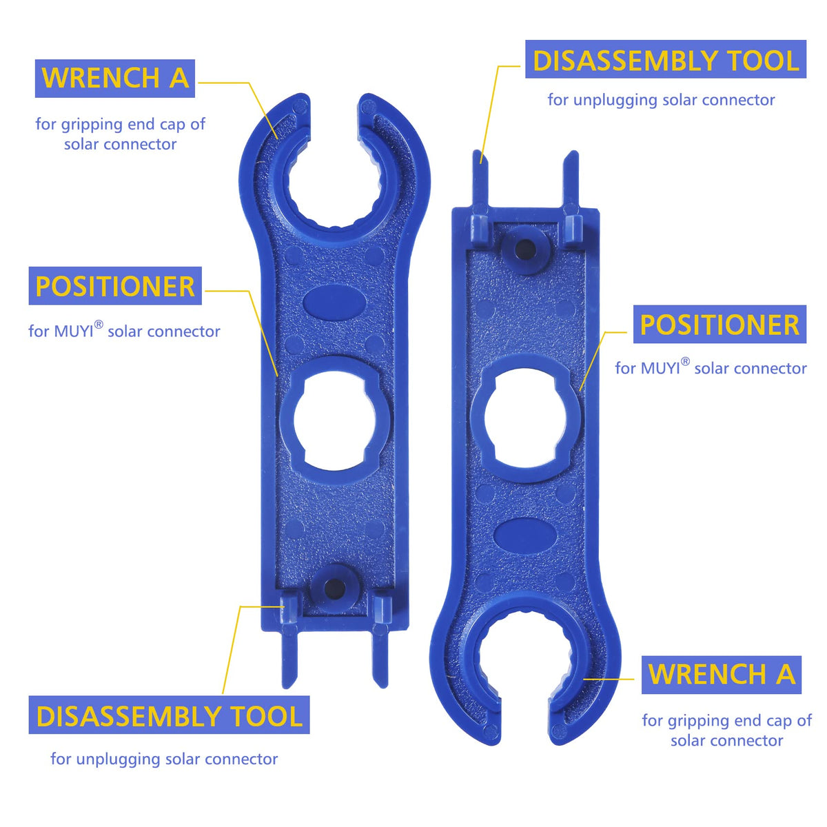 MUYI spanners and wrench set for durable outdoor solar maintenance.